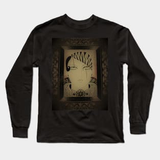 ART DECO PIERROT GIRL IN FRAME Long Sleeve T-Shirt